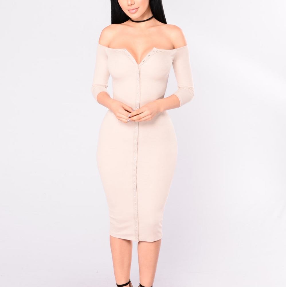 Taupe Fashion Nova ' Puppy Love' dress